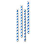 PAPER STRAW BLUE & WHITE X 500